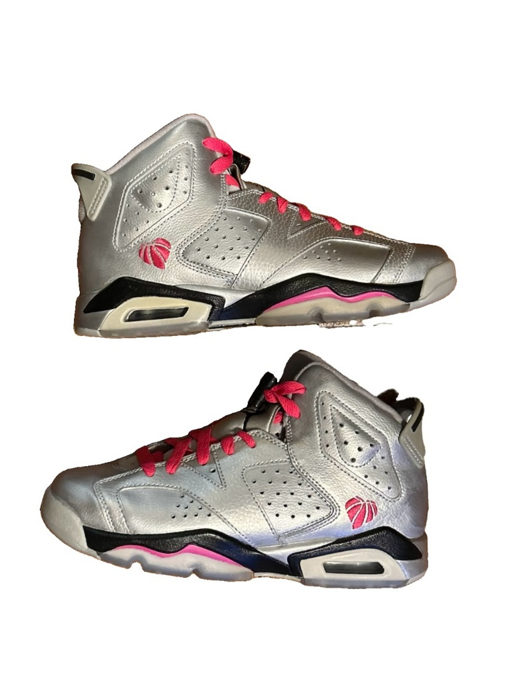 Air Jordan 6 Retro GS "Valentine's Day" 2014 - Style 543390-009 - Size 5Y (6.5W)